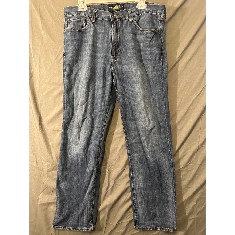 Lucky Brand 361 Vintage Straight Mens Jeans 36x30 Premium Italian Denim Blue